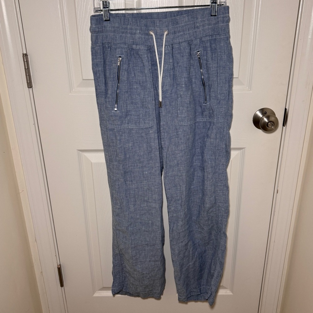 Athleta Cabo Linen Wide Leg Pant